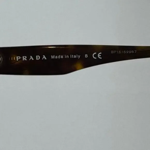 Prada Womens Tortoise Eyeglass Frame VPR 24R Brown Gold 52-16-140 Made in Italy